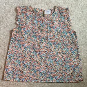 Vibrant Floral Sleeveless Blouse